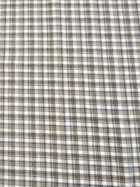 Tartan Plaid Uniform Apparel Flannel Fabric / Sage/White / Sold By The Yard
