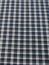 Tartan Plaid Uniform Apparel Flannel Fabric / Navy/Green / Sold By The Yard