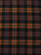 Tartan Plaid Uniform Apparel Flannel Fabric / Orange/Black / Sold By The Yard