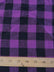 Tartan Plaid Uniform Apparel Flannel Fabric / Buffalo Black/Purple / Sold By The Yard