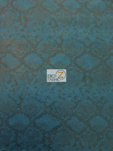 Devil Blue Tropic Sopythana Python Snake Vinyl Fabric / Sold By The Yard