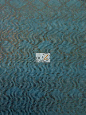 Devil Blue Tropic Sopythana Python Snake Vinyl Fabric / Sold By The Yard
