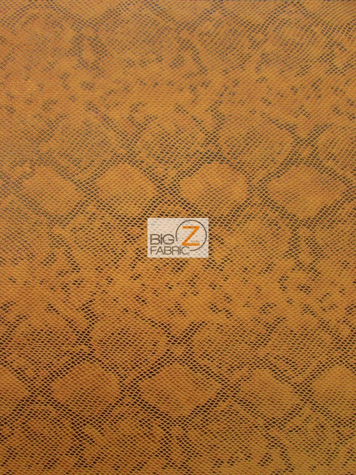 Tropic Sopythana Python Snake Vinyl Fabric / Horn Orange / By The Roll - 30 Yards