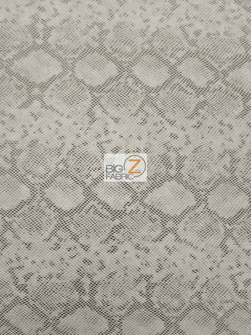 Tropic Sopythana Python Snake Vinyl Fabric / Liquid Silver / By The Roll - 30 Yards