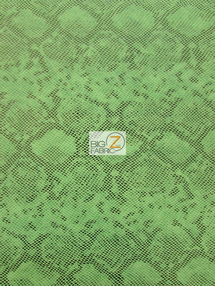 Venom Green Tropic Sopythana Python Snake Vinyl Fabric / Sold By The Yard