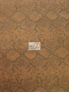 Tropic Sopythana Python Snake Vinyl Fabric / Western Brown / By The Roll - 30 Yards