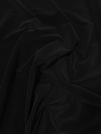 Upholstery Grade Solid Flocking Velvet Fabric / Black / Sold By The Yard