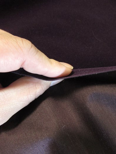 Upholstery Grade Solid Flocking Velvet Fabric / Black / Sold By The Yard