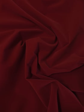 Upholstery Grade Solid Flocking Velvet Fabric / Burgundy / 40 Yards Roll