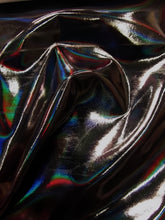 Ultra Holographic Glossy Patent Spandex Vinyl Fabric / Sold By The Yard