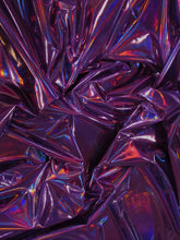 Ultra Holographic Glossy Patent Spandex Vinyl Fabric / Sold By The Yard