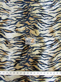 Siberian Tiger Velboa Tiger Animal Short Pile Fabric / By The Roll - 50 Yards