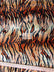 Orange Velboa Tiger Animal Short Pile Fabric / Sold By The Yard