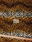 Gold Velboa Leopard Animal Short Pile Fabric / By The Roll - 50 Yards-1