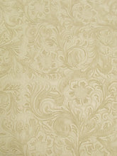 Vintage Western Floral Pu Leather Fabric / Classic White / By The Roll - 30 Yards