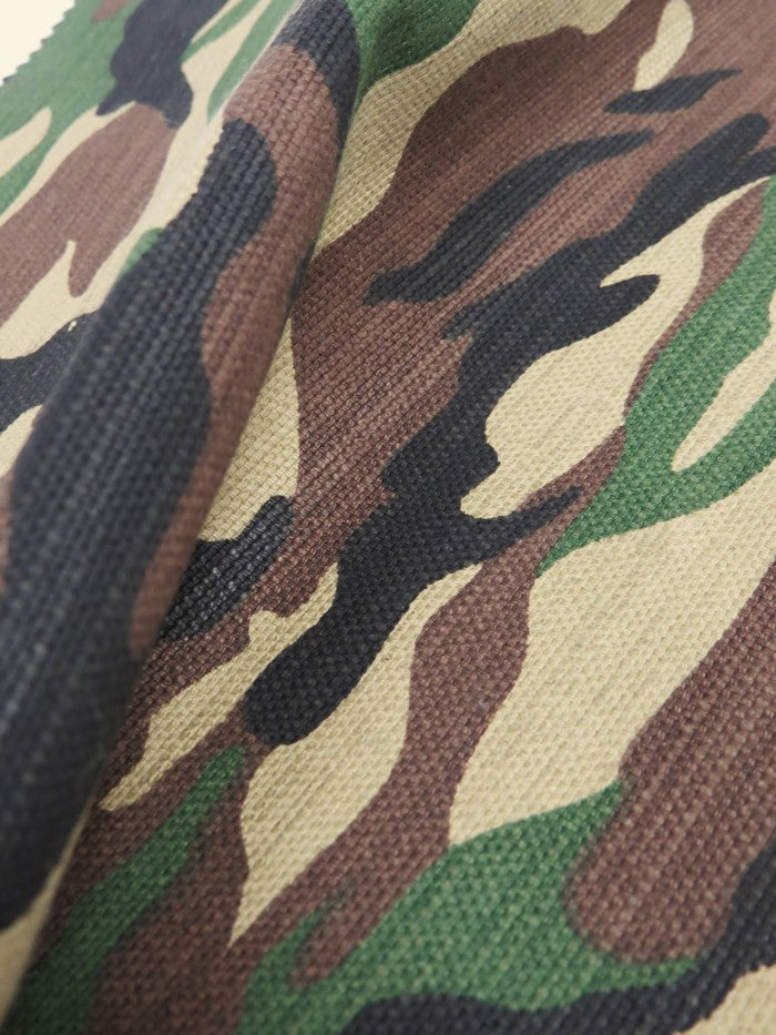 Camo Front w/ Khaki Backing Canvas Fabric/ 100% Cotton / 14.25oz