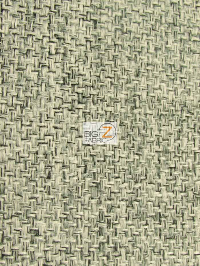 Vintage Lattice Textured Upholstery Fabric / Granite / Sold By The Yard