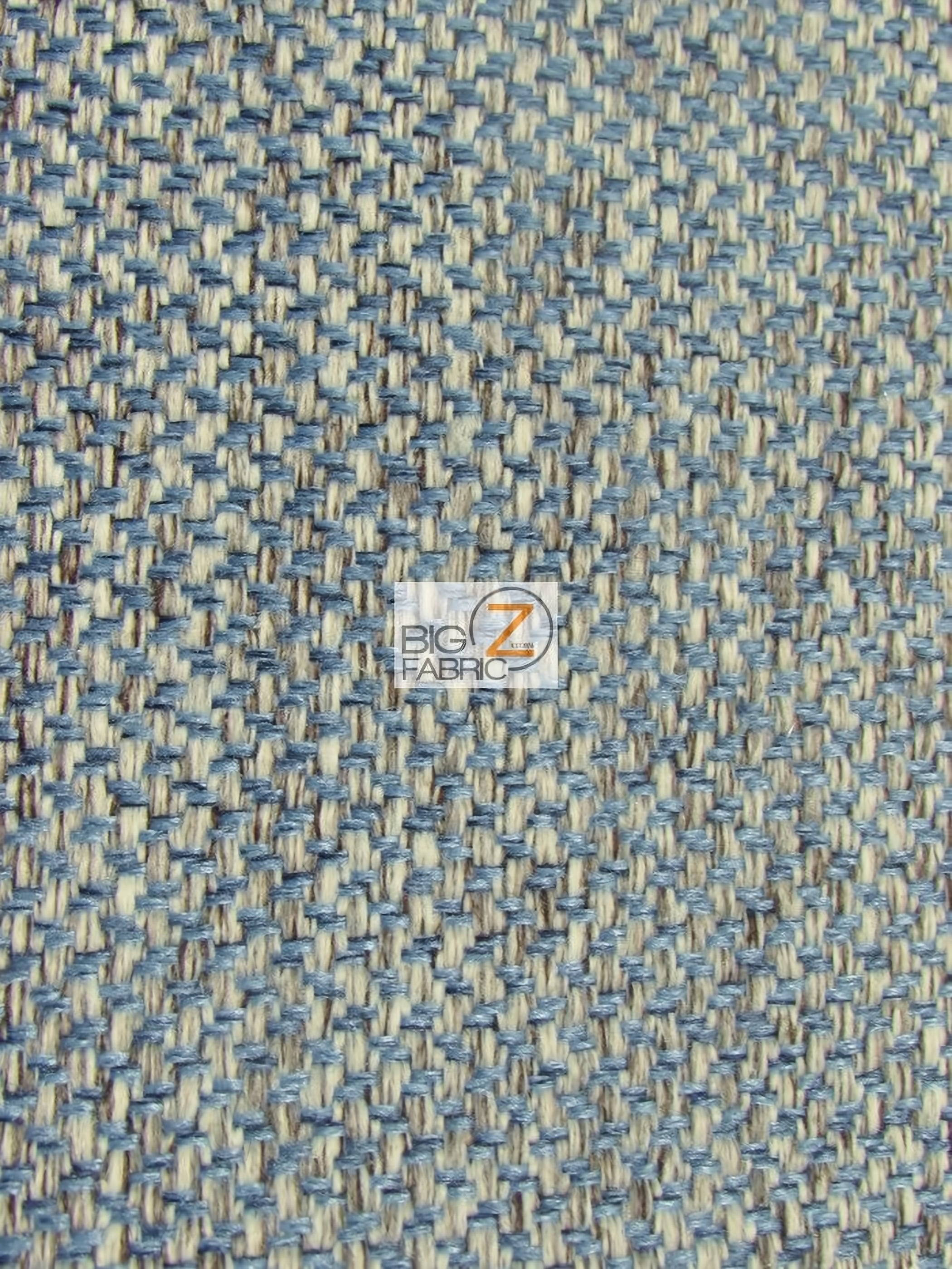 Vintage Lattice Textured Upholstery Fabric / Ocean / Sold By The Yard