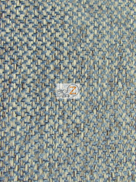Vintage Lattice Textured Upholstery Fabric / Ocean / Sold By The Yard