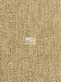 Vintage Lattice Textured Upholstery Fabric / Sand / Sold By The Yard