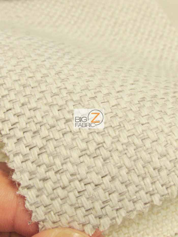 Vintage Lattice Textured Upholstery Fabric / Tusk / Sold By The Yard