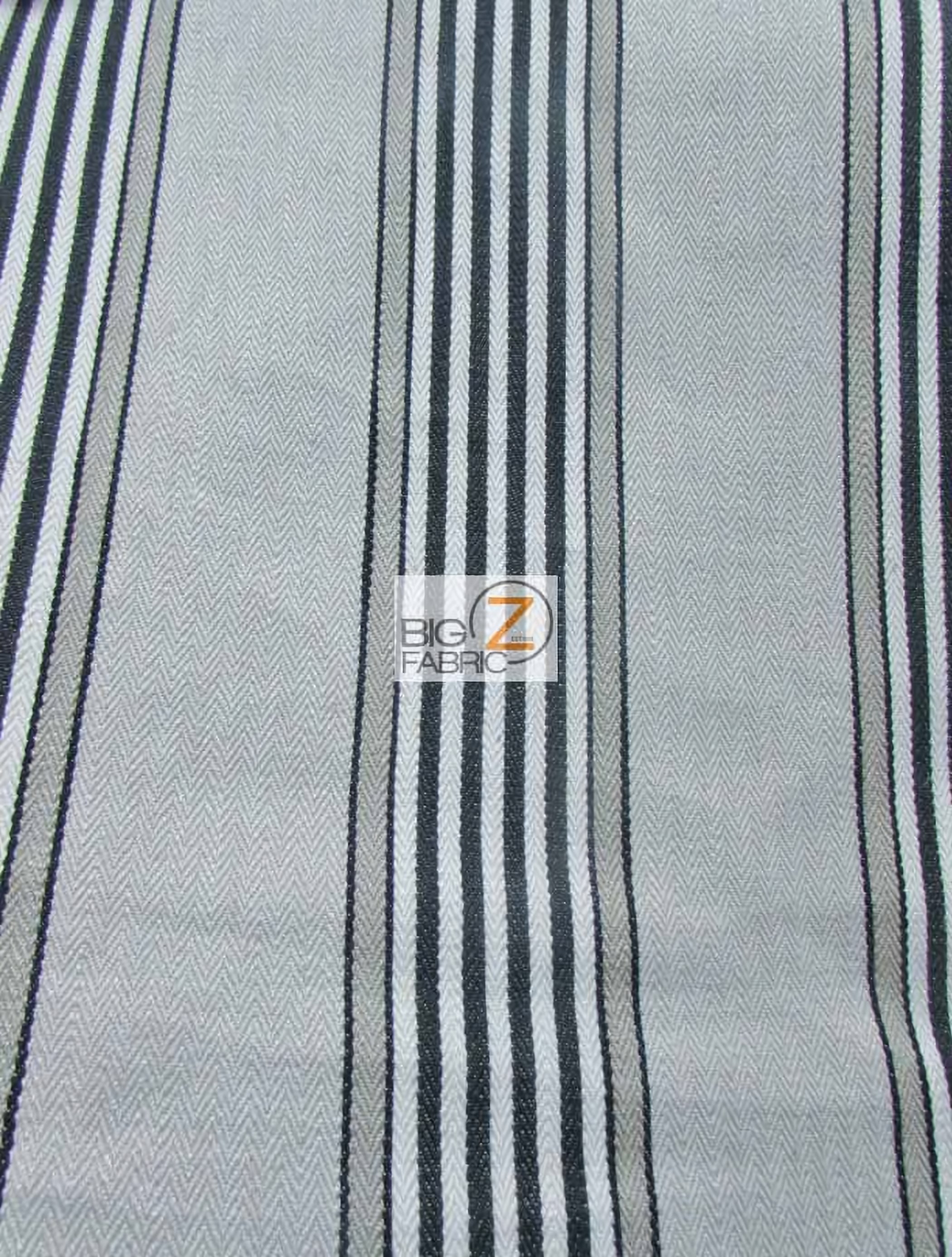 Viscose Pennington Stripe Upholstery Fabric / Charcoal / Sold By The Yard