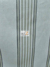 Viscose Pennington Stripe Upholstery Fabric / Fossil / Sold By The Yard