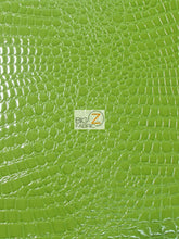 Vinyl Embossed Shiny Alligator Fabric / Sold By The Yard