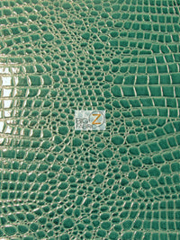 Vinyl Embossed Shiny Alligator Fabric / Sold By The Yard
