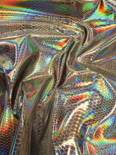 Viper Snake Holographic Embossed PVC Vinyl Fabric / Sold By The Yard