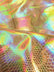 Viper Snake Holographic Embossed PVC Vinyl Fabric / Pink / Sold By The Yard