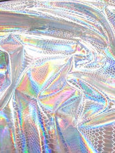 Viper Snake Holographic Embossed PVC Vinyl Fabric / Sold By The Yard