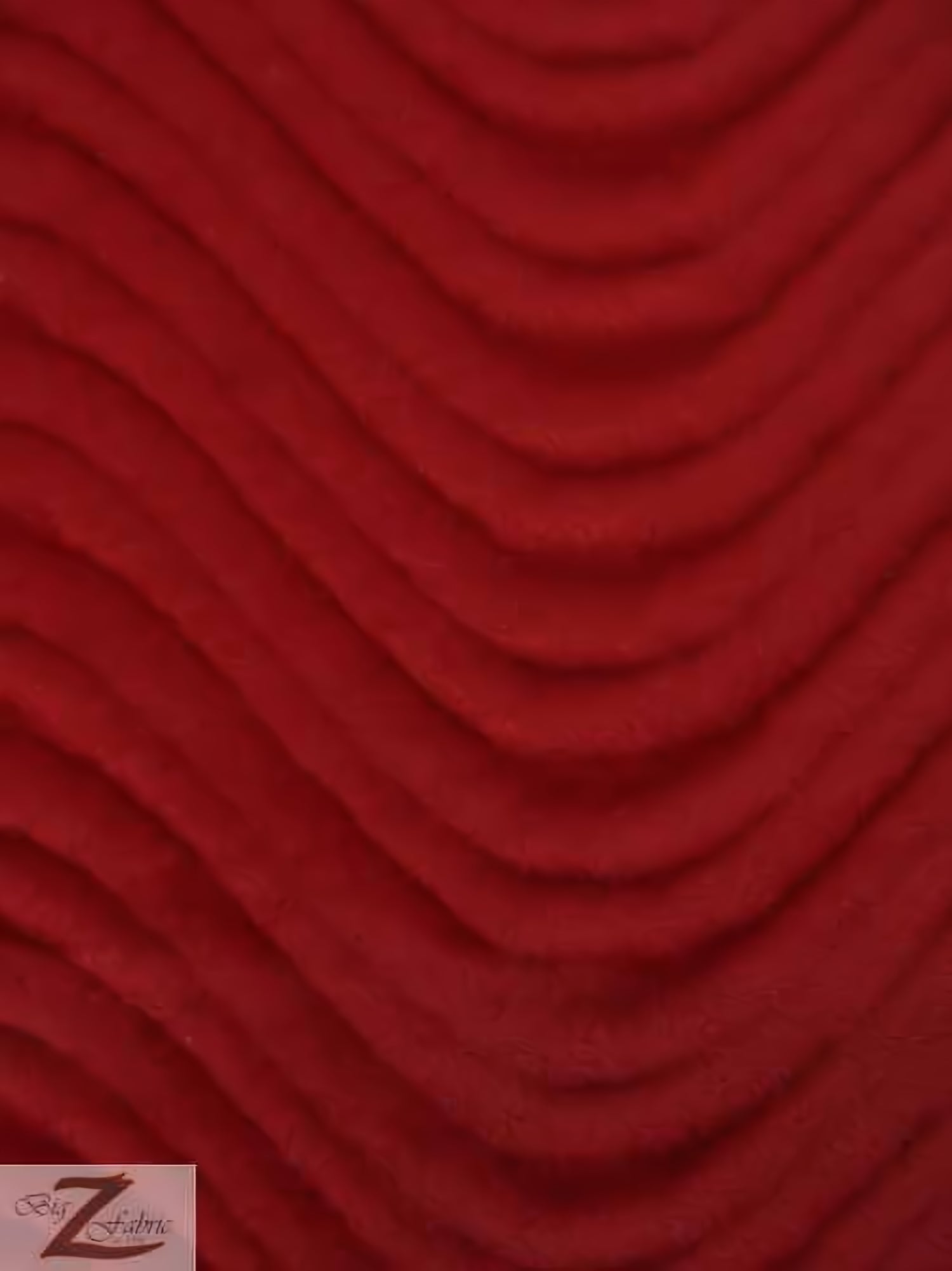 Wavy Swirl Flocking Velvet Upholstery Fabric / Burgundy / Sold By The Yard Closeout!!!