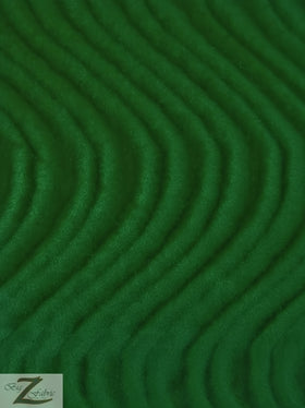 Wavy Swirl Flocking Velvet Upholstery Fabric / Green / Sold By The Yard Closeout!!!