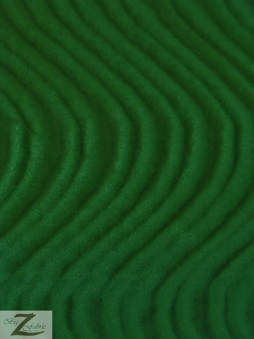 Wavy Swirl Flocking Velvet Upholstery Fabric / Green / Sold By The Yard Closeout!!!