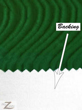 Wavy Swirl Flocking Velvet Upholstery Fabric / Silver / Sold By The Yard Closeout!!!