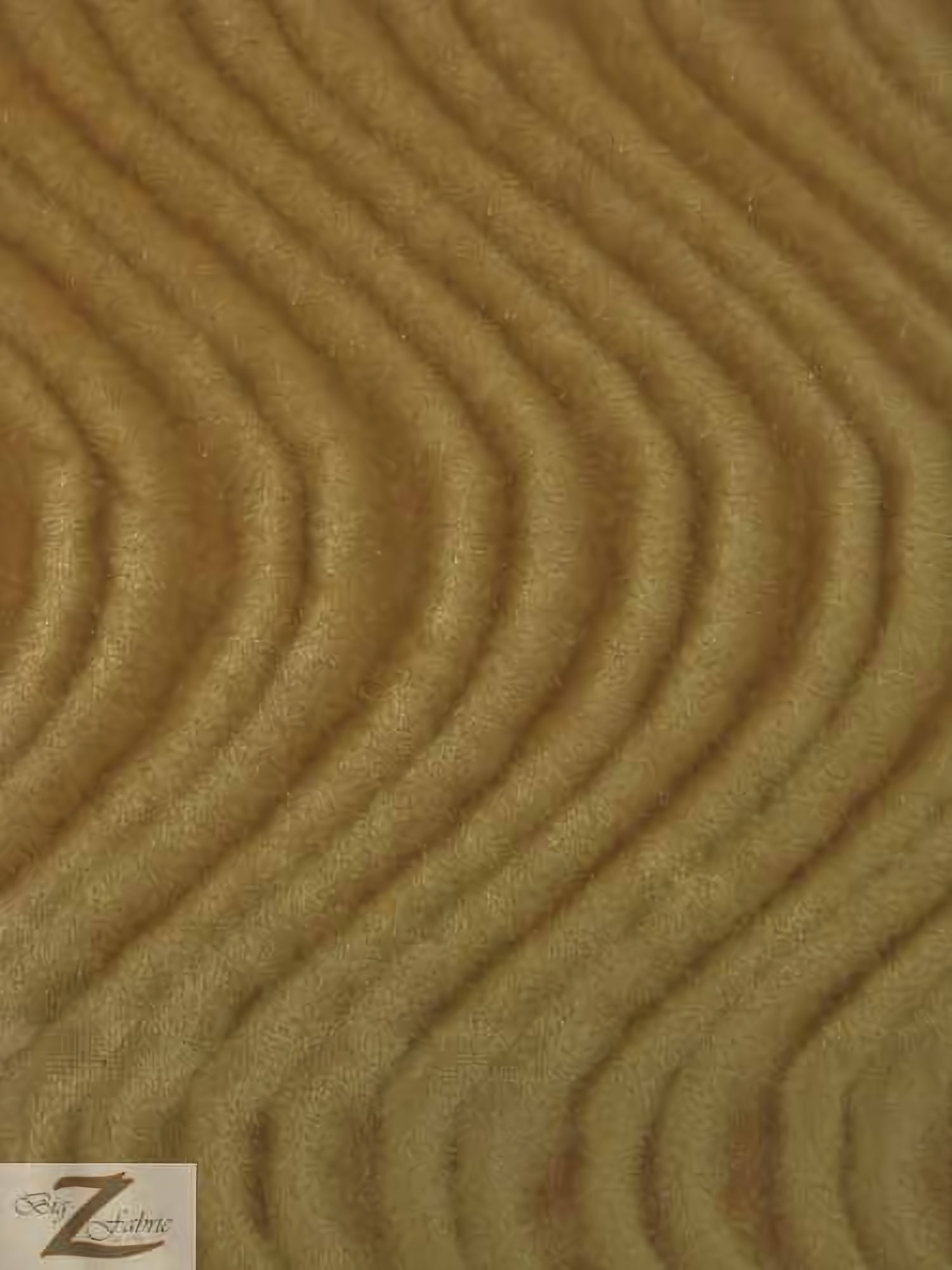 Wavy Swirl Flocking Velvet Upholstery Fabric / Taupe / Sold By The Yard Closeout!!!