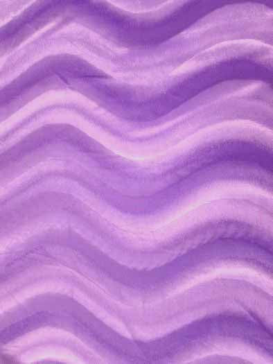 Purple Velboa Solid Wavy Short Pile Fabric / Sold By The Yard
