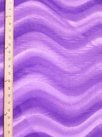 Purple Velboa Solid Wavy Short Pile Fabric / Sold By The Yard - 0
