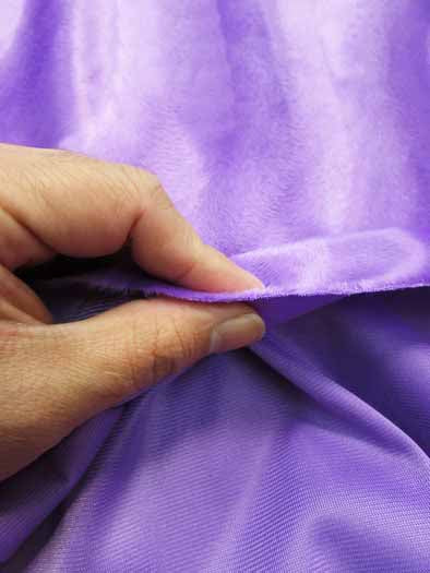 Purple Velboa Solid Wavy Short Pile Fabric / Sold By The Yard