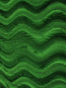 Kelly Green Velboa Solid Wavy Short Pile Fabric / By The Roll - 50 Yards-1