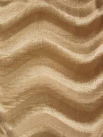 Camel Velboa Solid Wavy Short Pile Fabric / Sold By The Yard