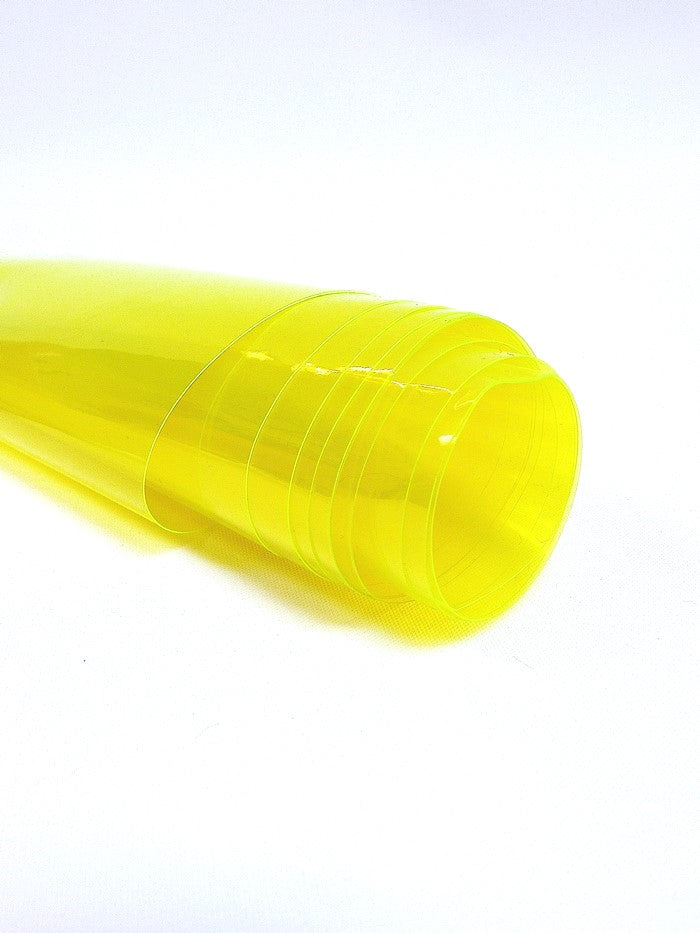 Tinted Plastic Vinyl Fabric / Yellow (12 Gauge) / By The Roll - 30 Yards