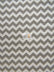 Poly Cotton Fabric .4" Zig Zag Chevron / Gray/White / Sold By The Yard