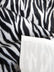 White/Black Small Stripe Velboa Zebra Animal Short Pile Fabric / Sold By The Yard