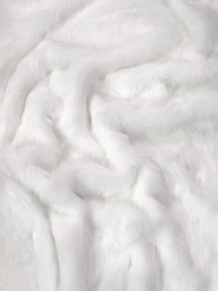 White Solid Arctic Fox Fur Faux Fur Fabric / Sold By The Yard