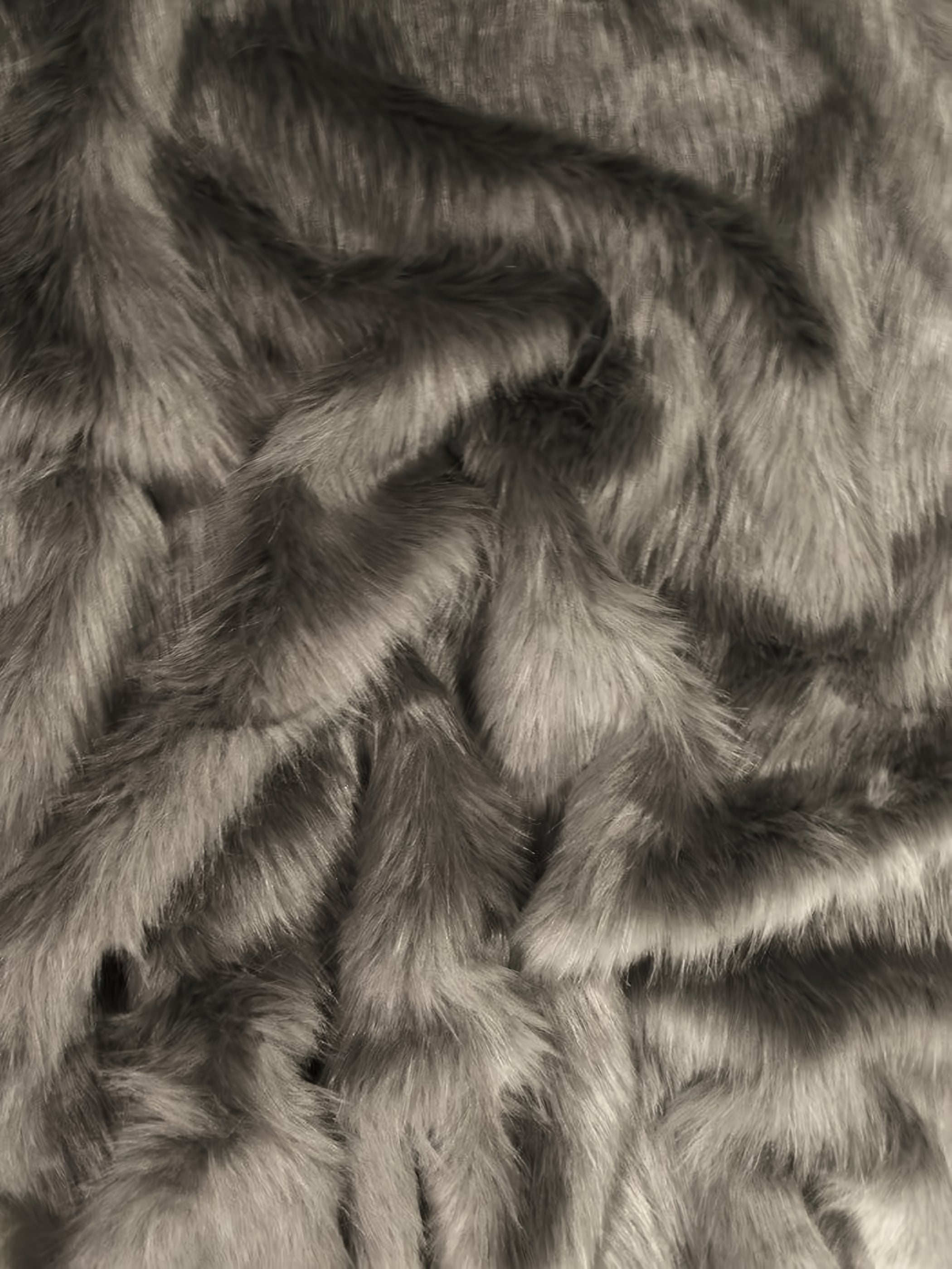 Pewter Solid Arctic Fox Fur Fabric by the Yard | Big Z Fabric