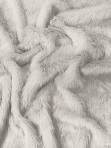 Platinum Solid Arctic Fox Fur Faux Fur Fabric / Sold By The Yard