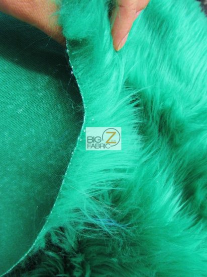 Seafoam Solid Shaggy Long Pile Fabric / Sold By The Yard