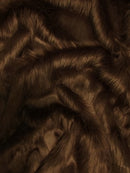 Faux Fake Fur Solid Shaggy Long Pile Fabric / Light Brown / EcoShag 15 Yard Bolt-1